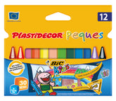 ✅ CERA PLASTIDECOR TRIANGULAR GRUESAS  PEQUES CAJA 12 COLORES SURTIDOS